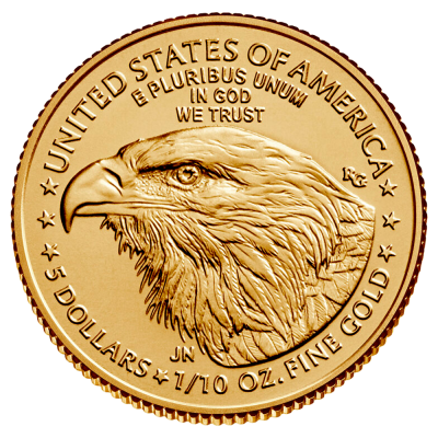 Pièce d'Or American Eagle, 1/10 once, DIV, Neuve